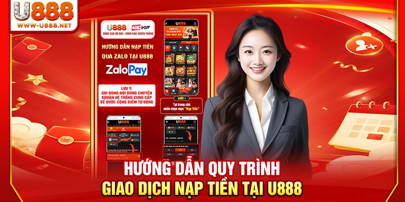 Hướng dẫn quy trình giao dịch nạp tiền tại U888